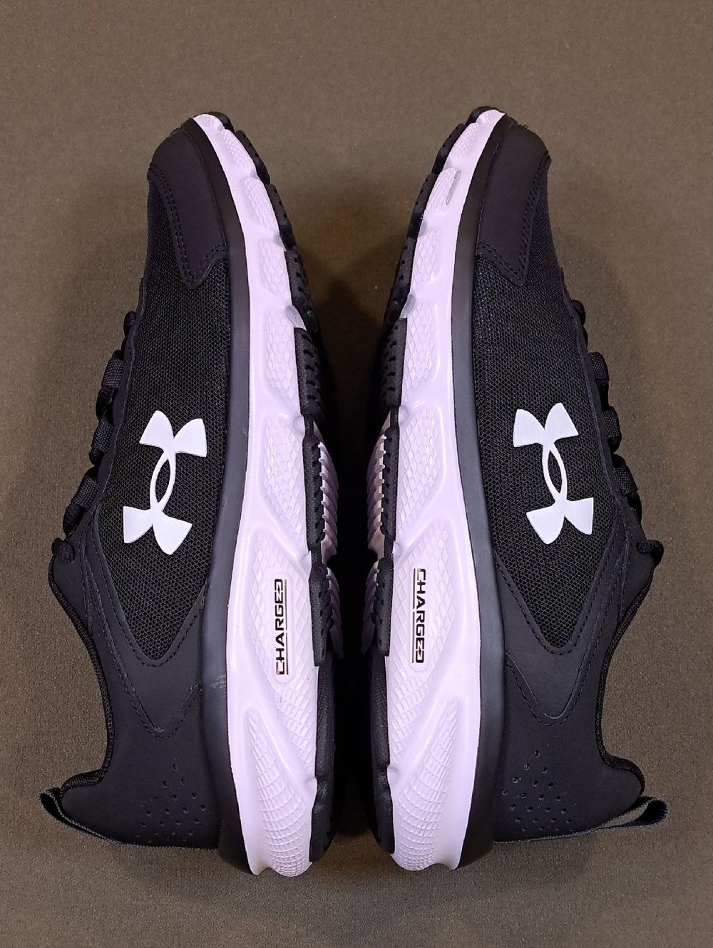 Under Armour Charged Assert 9 Running Shoes - Color: Black/White - Size: 9.5 - Picture 7 of 9